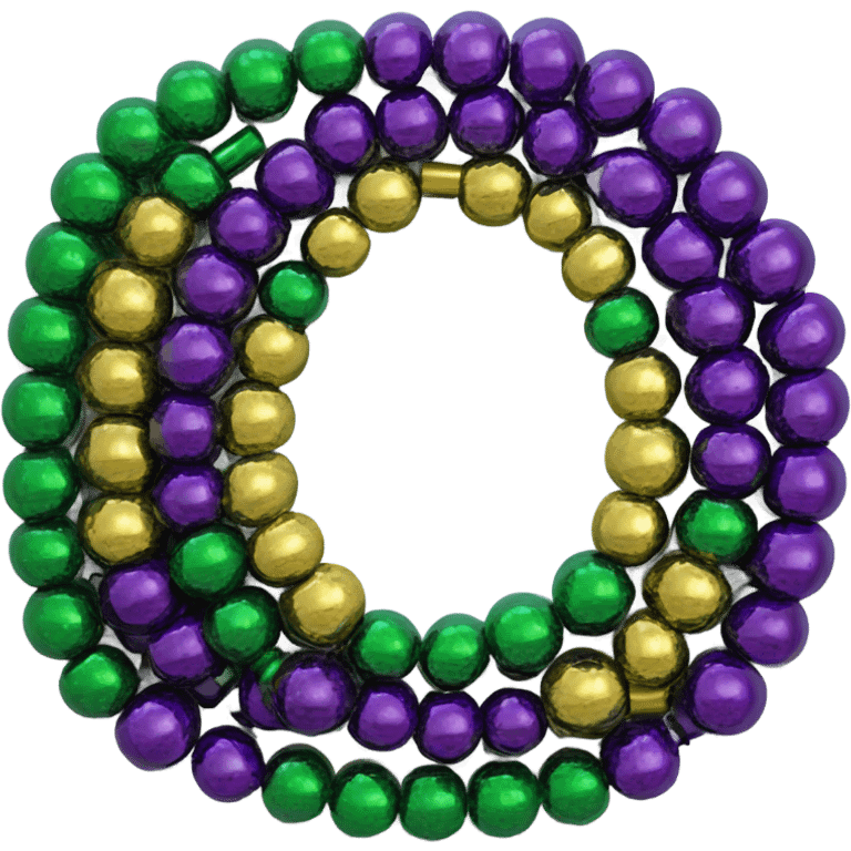 Realistic mardi gras beads  emoji