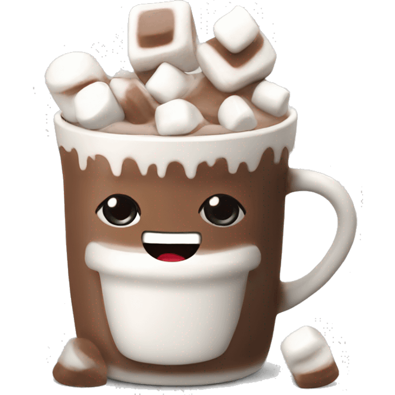 Hot chocolate with marshmallows  emoji