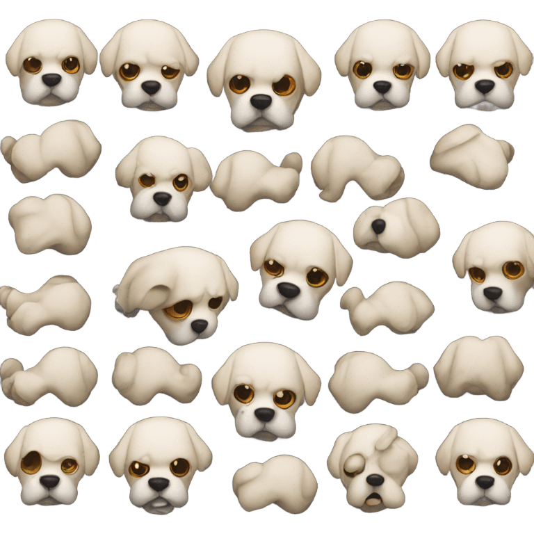 Dog combined with skull emoji