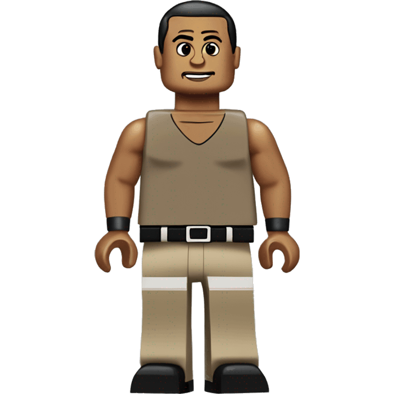 Dwayne Johnson lego full body emoji