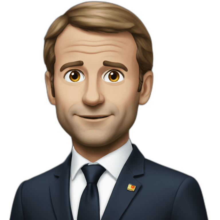 realistic macron emoji