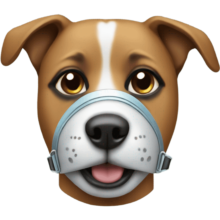 Dog with face mask  emoji