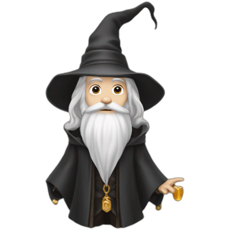 albus dumbeldore sur un dauphain emoji