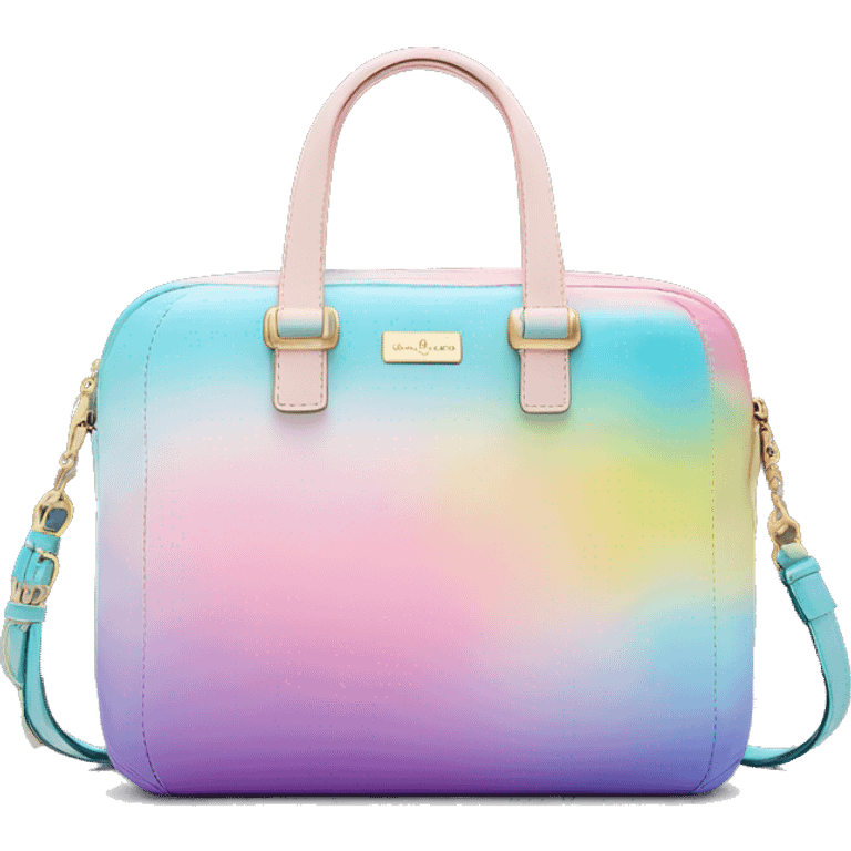 Realistic kate spade pastel tie dye ombre satchel purse emoji