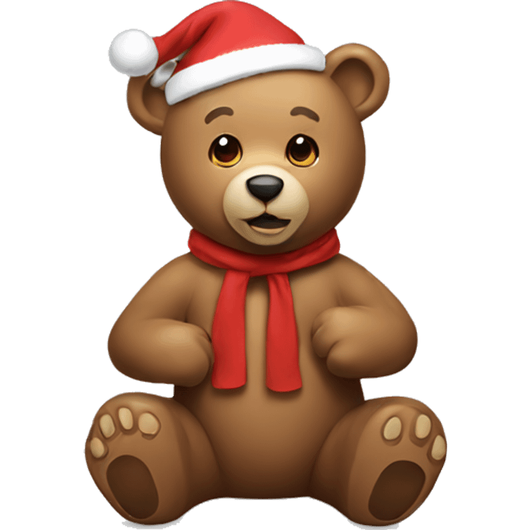 Christmas bear emoji