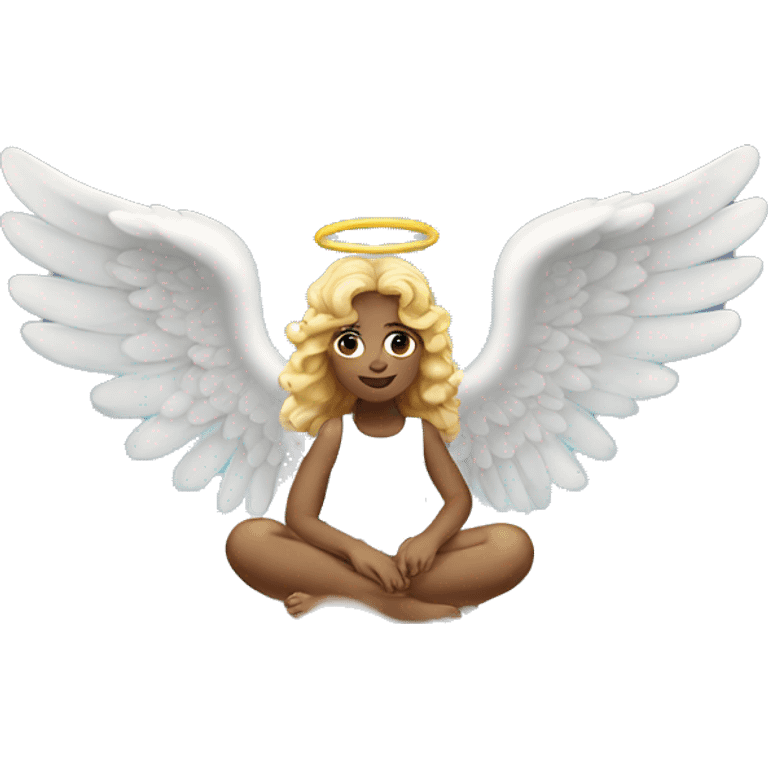 Angel on a cloud emoji