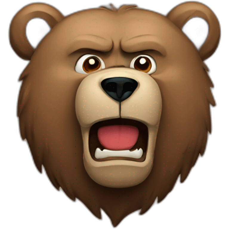 angry bear emoji