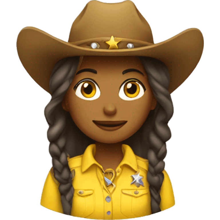 cowgirl in yellow  emoji