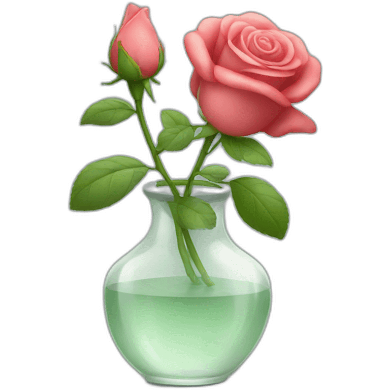 Tiny rose in vase emoji