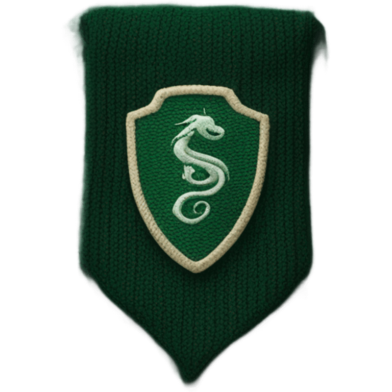 dark green knitted Slytherin scarf emoji