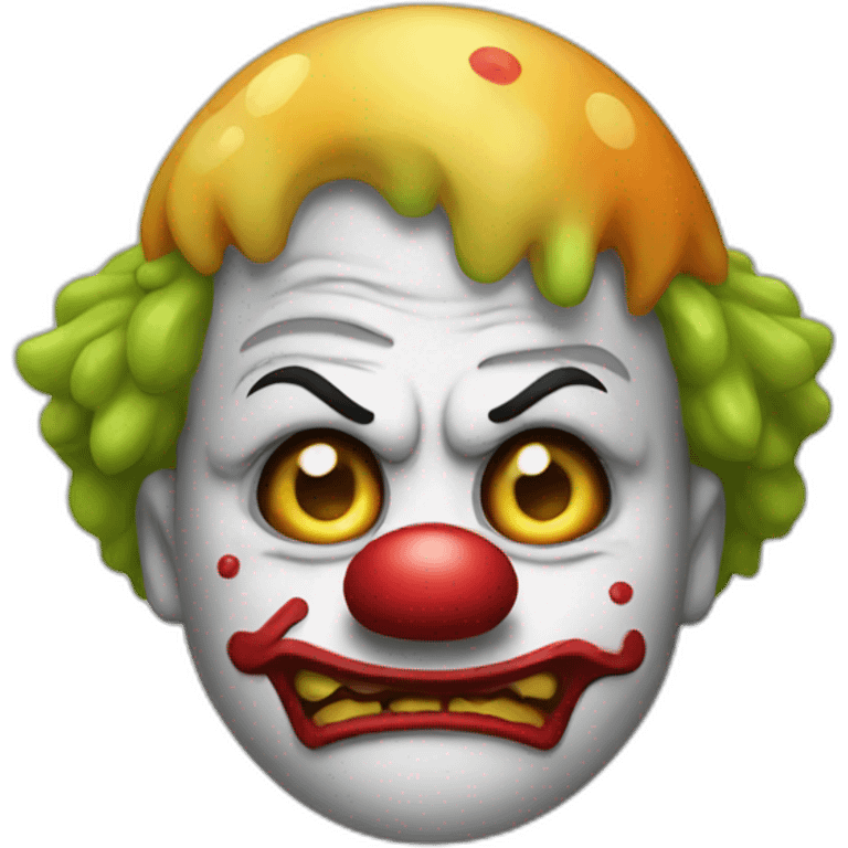 evil sad clown emoji