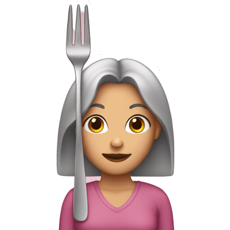 woman with forks  emoji