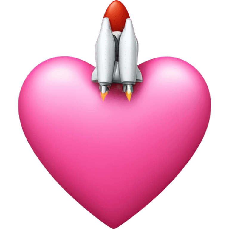 Pink heart with rockets emoji