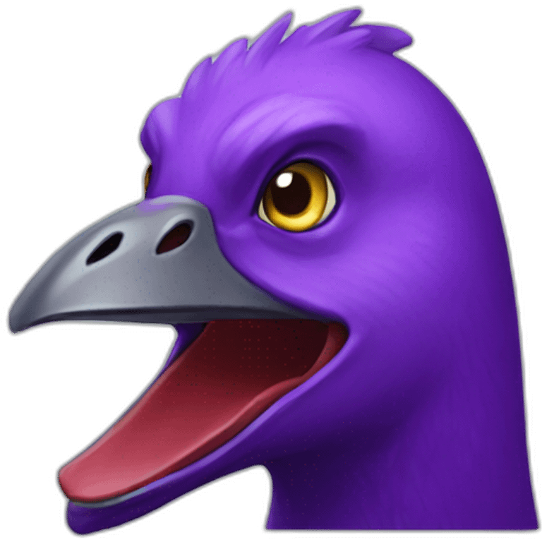 Purple demon goose emoji