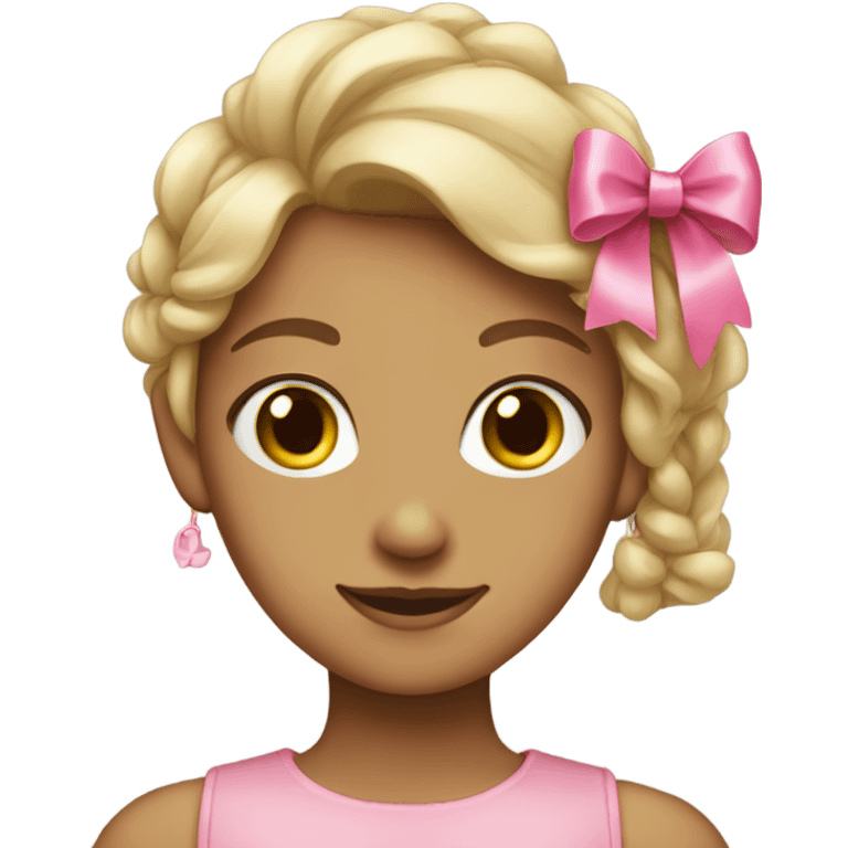 Just a girl with a pink bow on the side of her head emoji