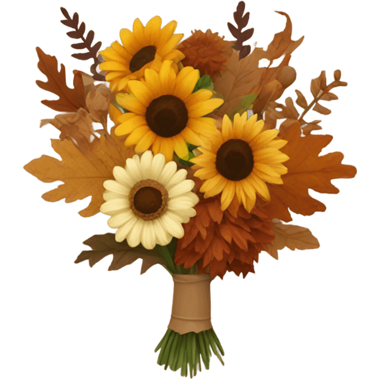 autumn bouquet brown emoji