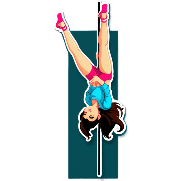 brunette girl dancing tpole dance emoji