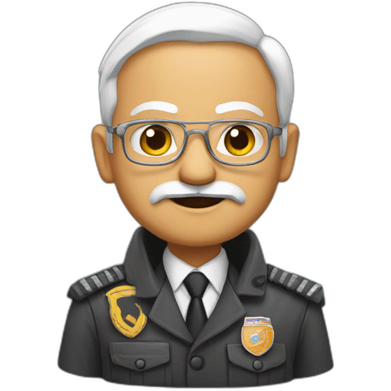 Modi with security emoji