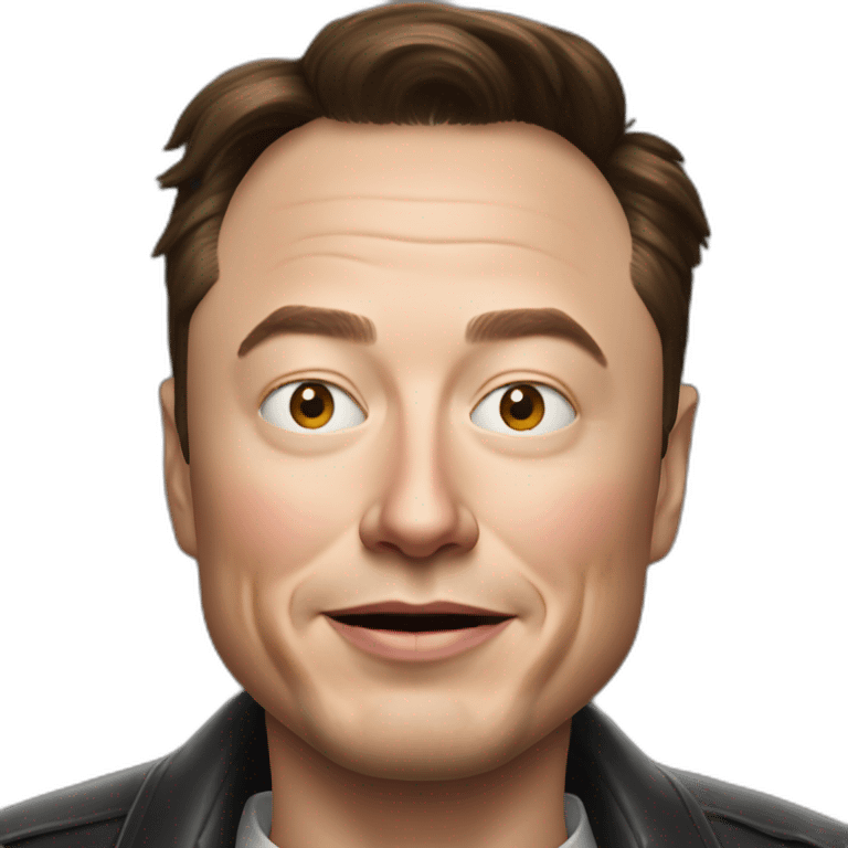 elon musk like an idiot emoji