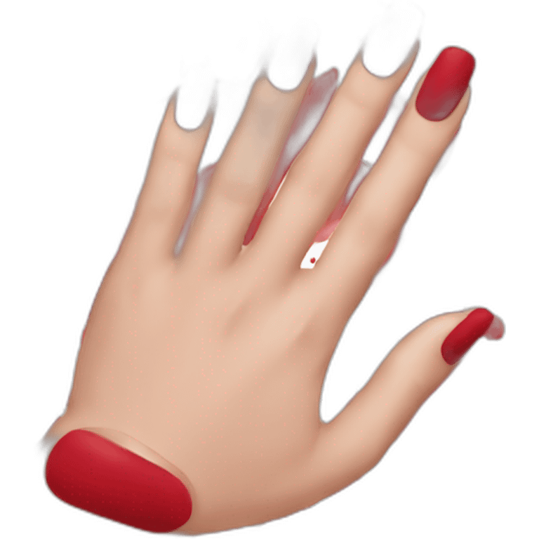 manicure red matt emoji