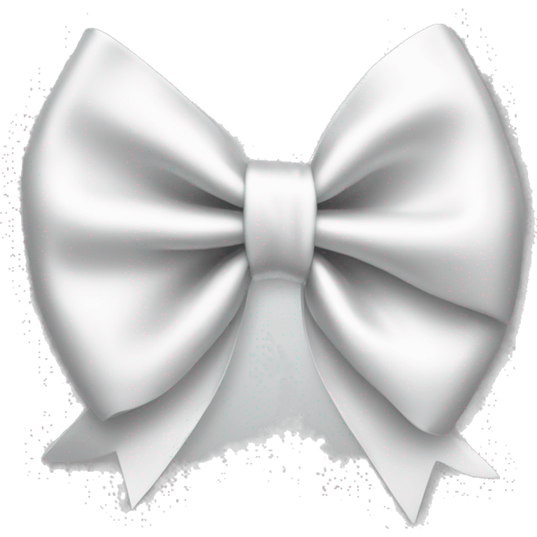 white satin bow emoji