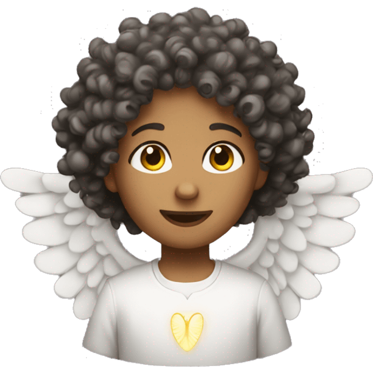 curly haired angel emoji