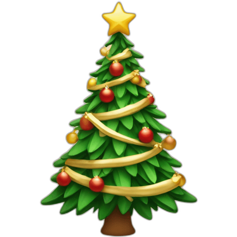 Sapin de Noël qui dit bonjour emoji