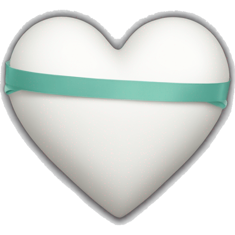 White heart with a ribbon emoji