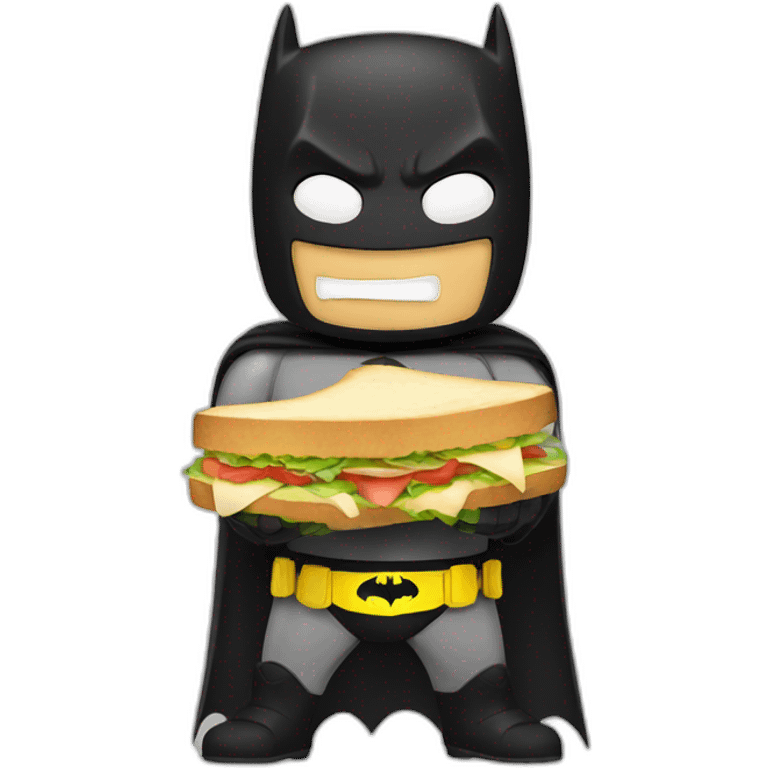 Batman eating a sandwich emoji