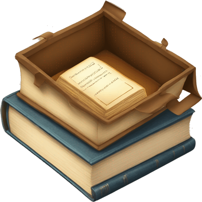 open box with old books inside  emoji