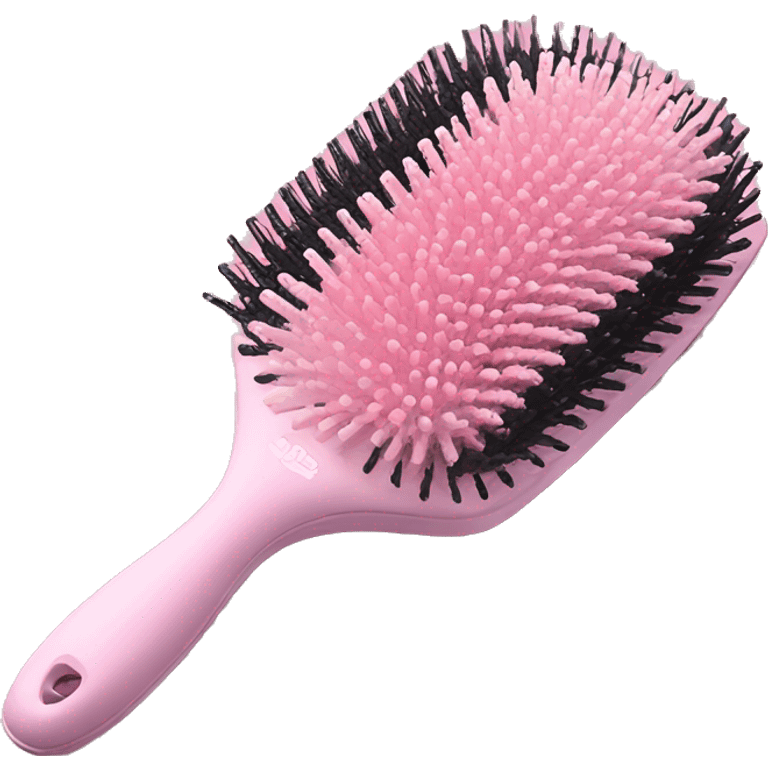 Light pink paddle hair brush emoji