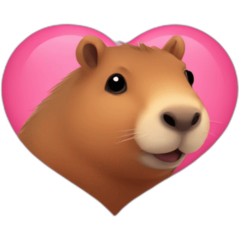 capybara loving heart emoji