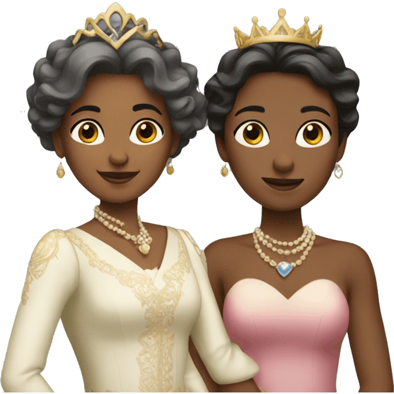 2 women princesses couple  emoji