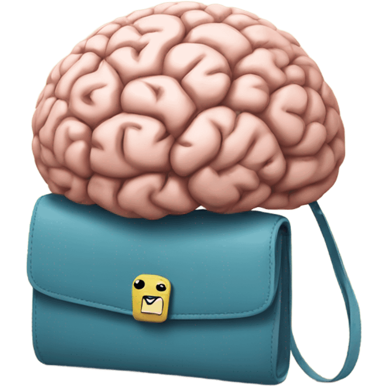 Brain with a purse  emoji