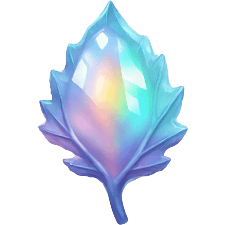 opal crystal leaf 🍁  emoji