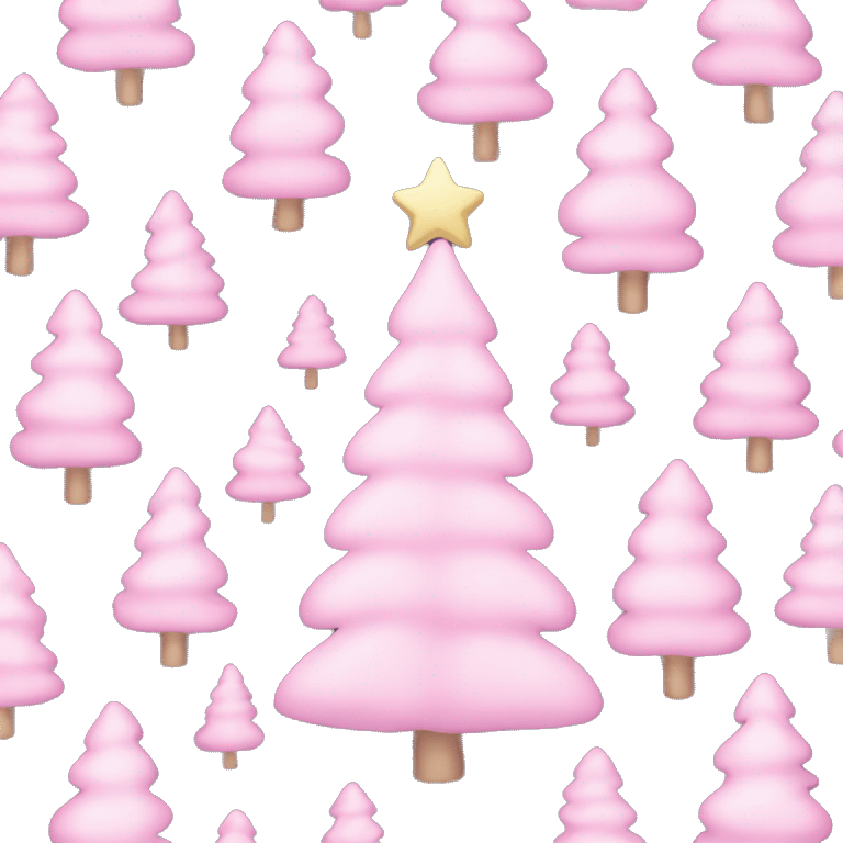 pastel pink christmas tree emoji