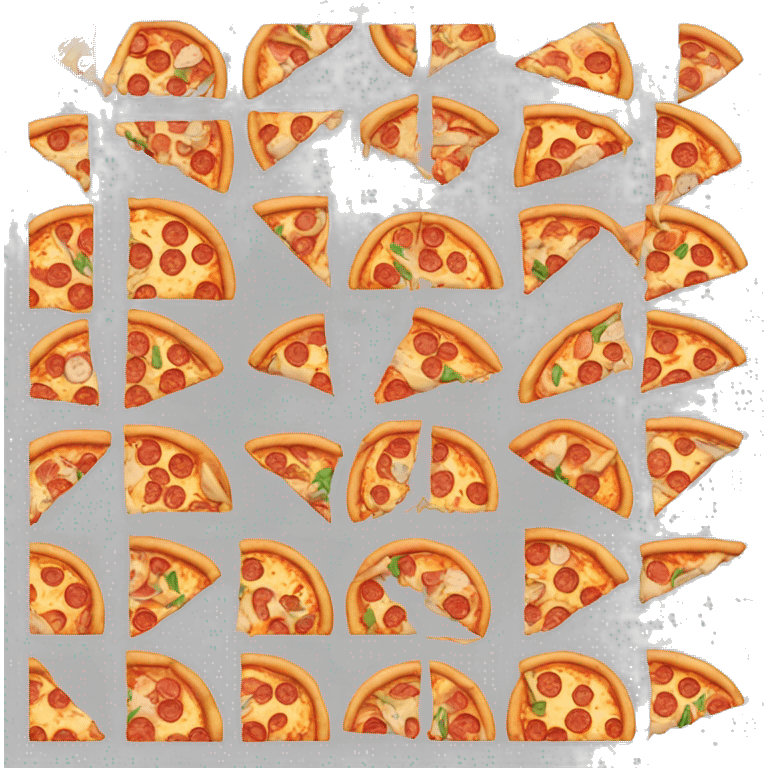 a pizza divided in 10nslices emoji