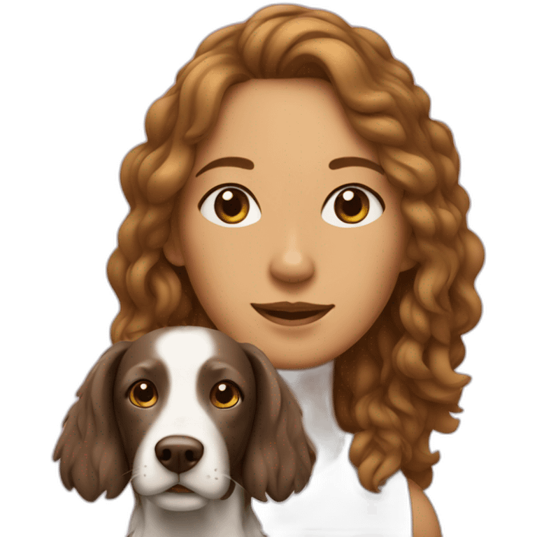 Woman with sprocker emoji