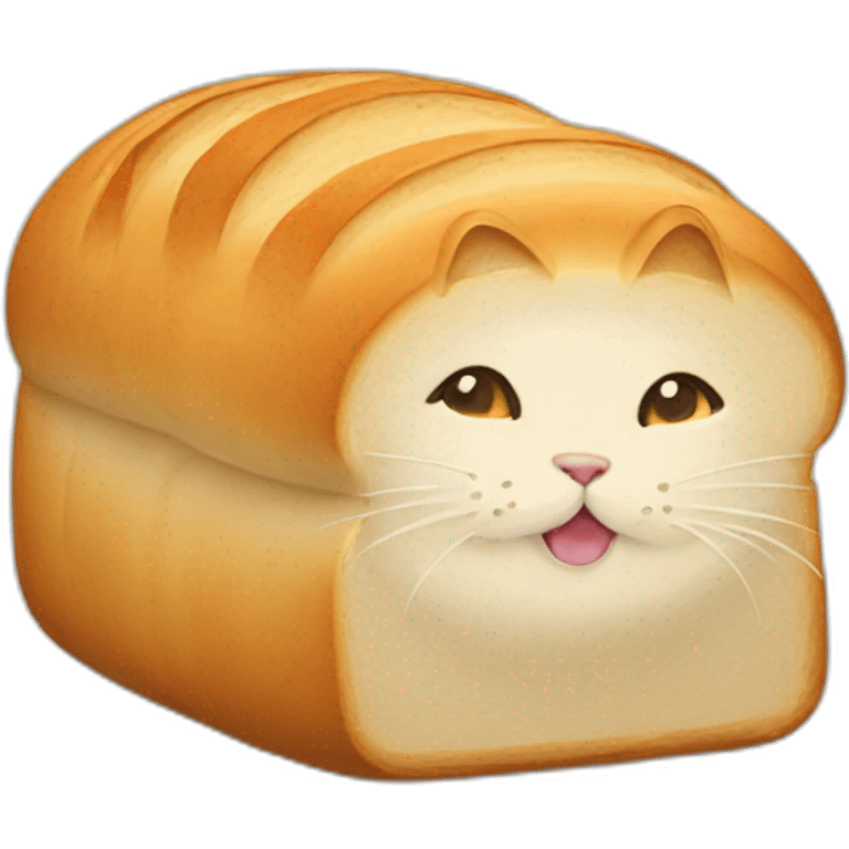 Cat as a loaf of bread emoji