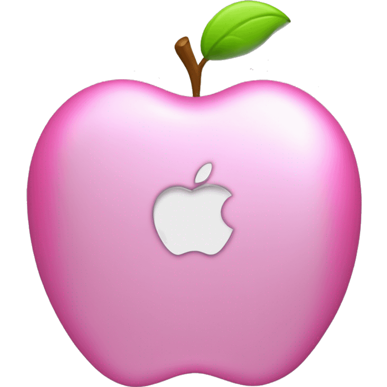 Pink apple clamshell iBook G3 emoji