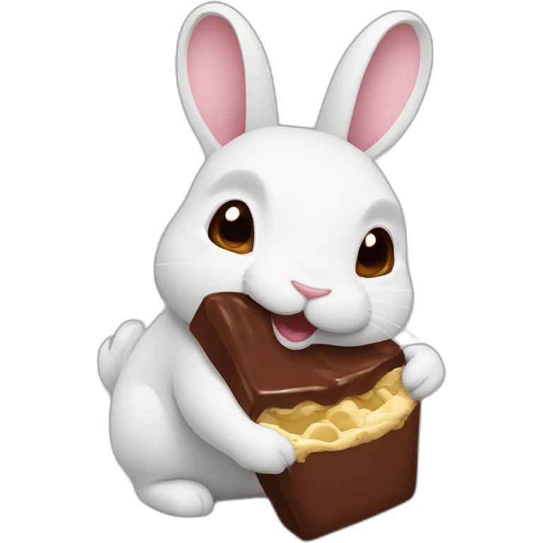 lapin qui mange du nutella emoji