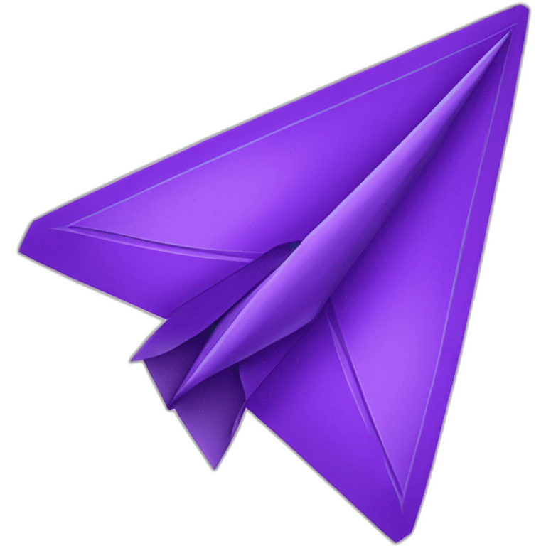 purple paper plane emoji