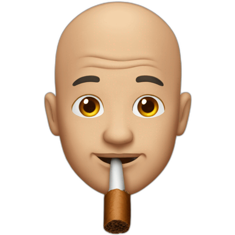 bald man with cigar emoji