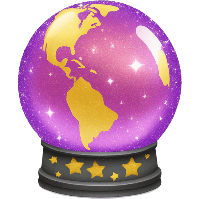 Glitter globe emoji