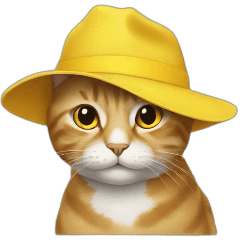 cat with a yellow hat emoji