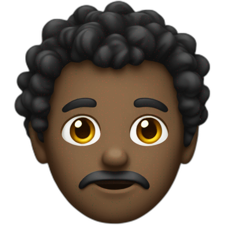 a dark man with a curly black mohawk emoji