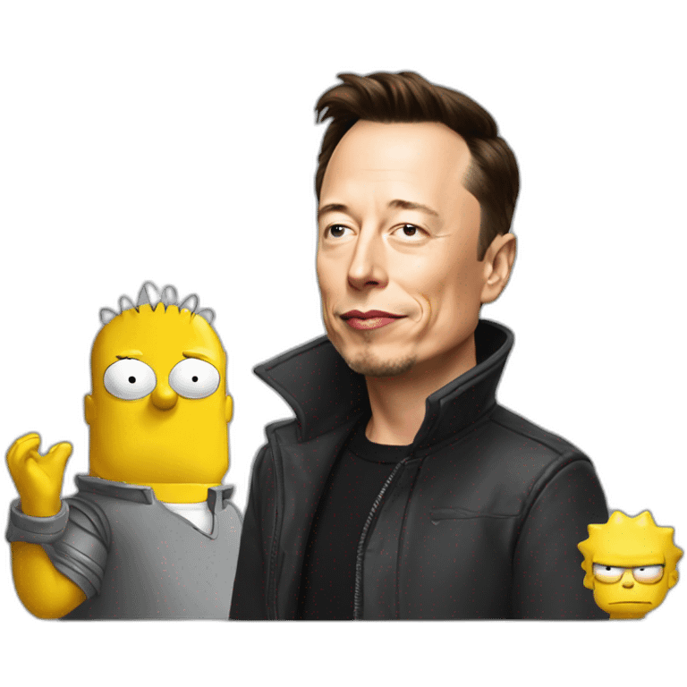 elon musk + the simpsons emoji