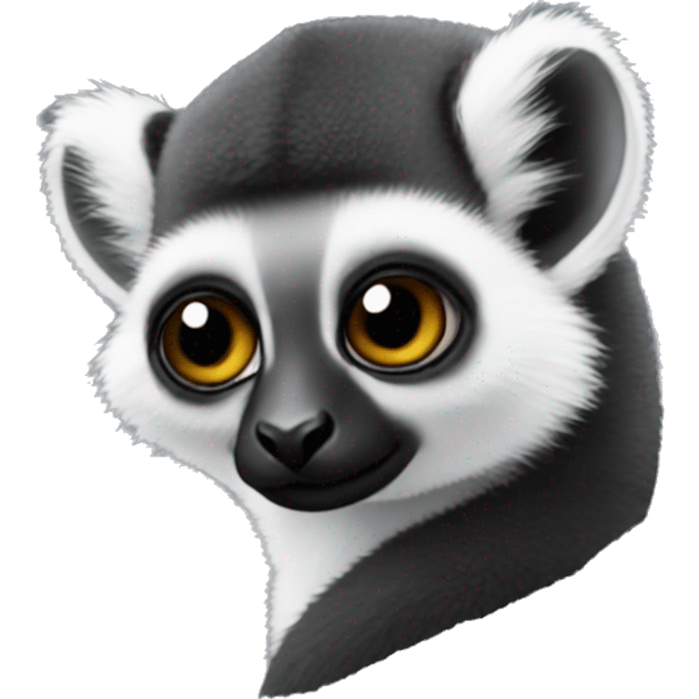 lemur-hoodie-black-tail emoji