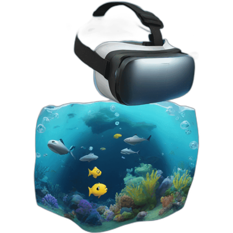 virtual reality underwater emoji