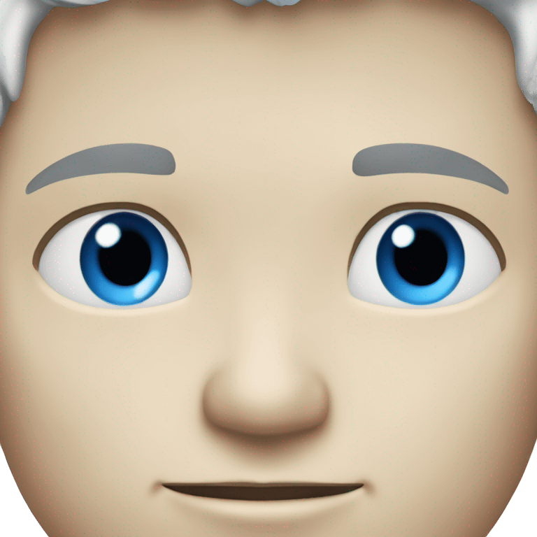 white hair blue eyed young strong man with pale skin emoji